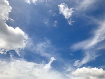 Low angle view of clouds in sky