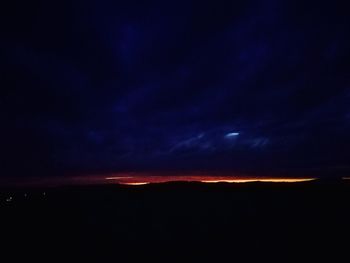 Scenic view of sky at night