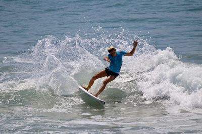 Man surfing in sea