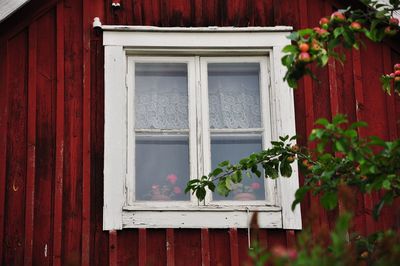 Close-up of  window of house