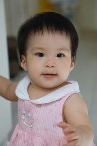 Face of love of cute girl child. she is smiling