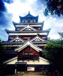 Low angle view of building against sky