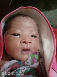 Portrait of cute baby girl