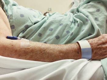 Close-up of man with hand