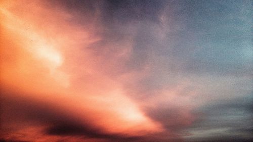 Low angle view of cloudy sky