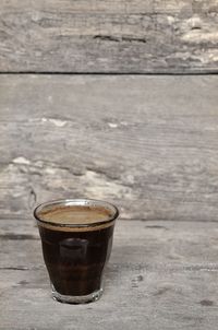 Close-up of coffee on table