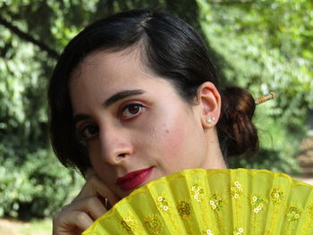 Close-up portrait of young woman