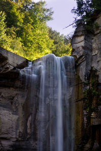 Scenic view of waterfall