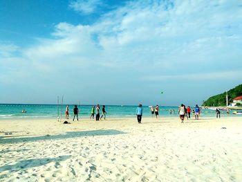 Group of people on beach