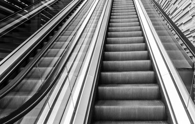 View of escalator in subway station