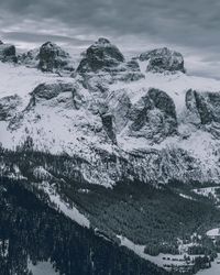 Snow covered mountain against sky