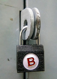 Close-up of closed door