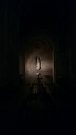 View of illuminated lights at night