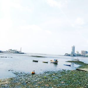 Boats in sea