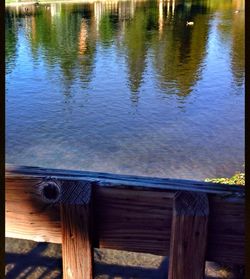 Wooden pier on lake