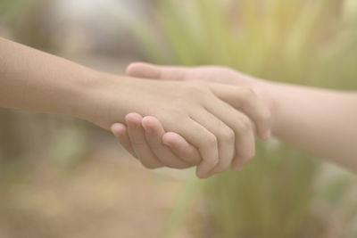 Close-up of hands