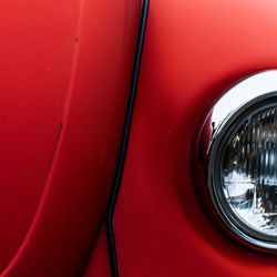 Close-up of red car