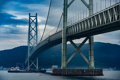 Low angle view of bridge against sky