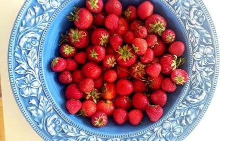 Directly above shot of strawberries