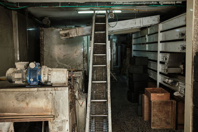 Interior of abandoned building