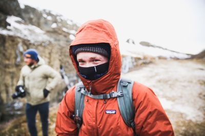 Portrait of people standing during winter