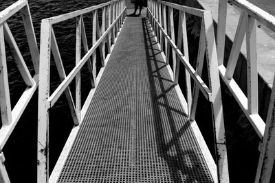 Footbridge over river