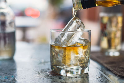 Close-up of drink on table