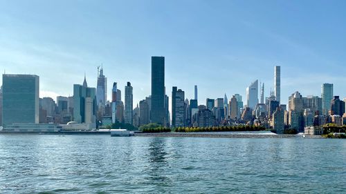 View of buildings in city at waterfront