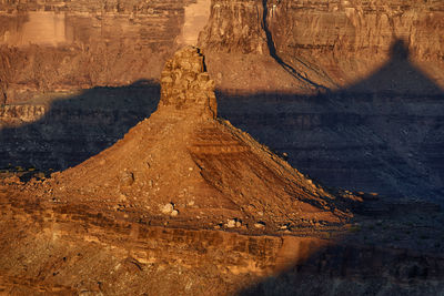 Aerial view of rock formations