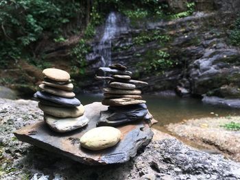 Stack of stones in forest