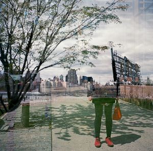 View of people in water