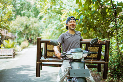 Young man using mobile phone