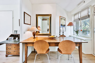 Table and chairs at home