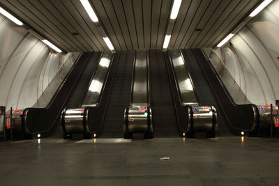 View of empty subway station