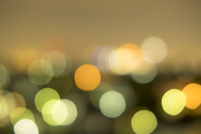 Defocused image of illuminated lights