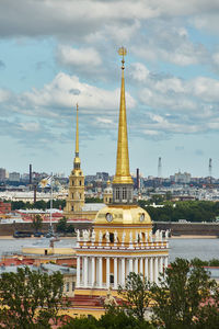 View of temple against cloudy sky