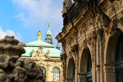 Low angle view of historic building against sky