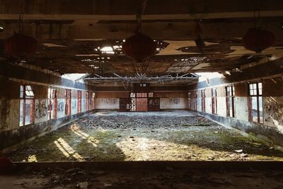 Interior of abandoned building