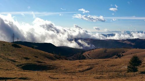 Scenic view of mountains