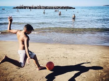 Man standing on beach