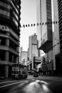 Low angle view of buildings in city