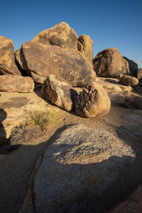 Rock formations against sky in desert