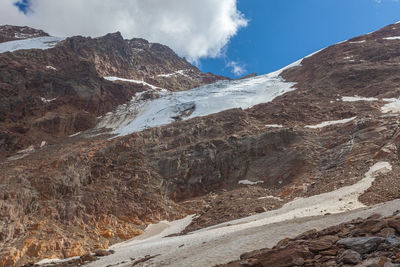 Last remnants of the rapidly retreating fontana glacier, alto adige, italy