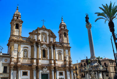 Low angle view of historic building against sky