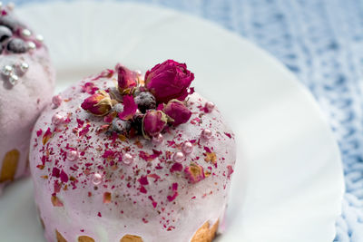 Close-up of cake in plate