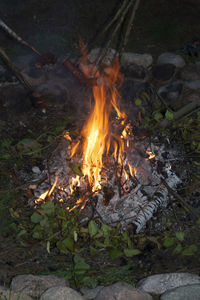 Close-up of bonfire