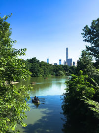 Reflection of trees in river