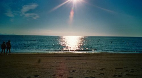 Scenic view of sunset over sea