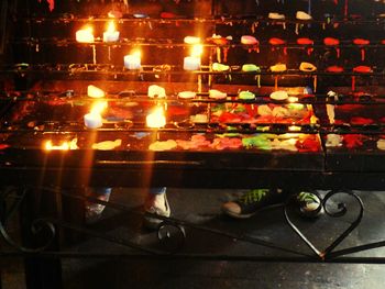 Close-up of illuminated lamp