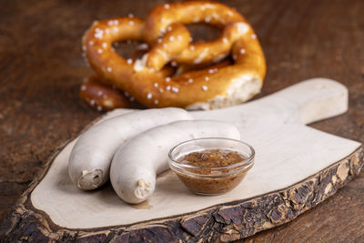 Close-up of food on table